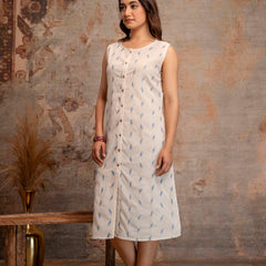 Blush Fern Button-Down Dress