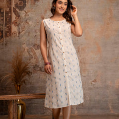 Blush Fern Button-Down Dress