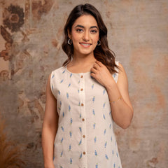 Blush Fern Button-Down Dress
