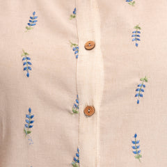 Blush Fern Button-Down Dress