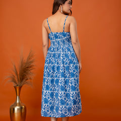 Ocean Mist Strappy Midi Dress