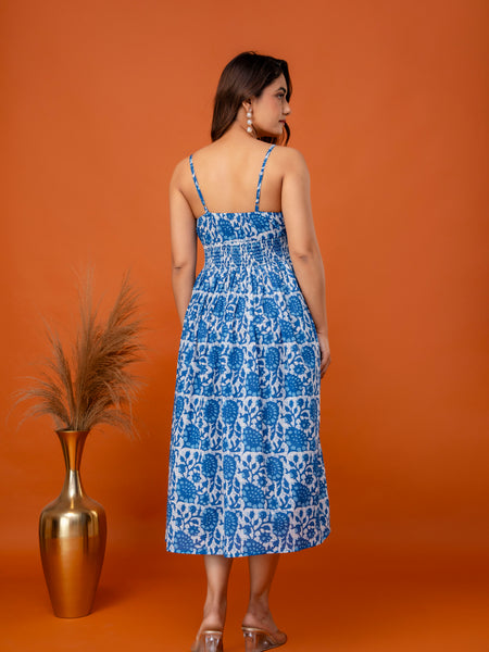 Ocean Mist Strappy Midi Dress