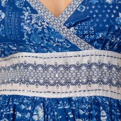 Indigo Heritage Strappy Midi Dress