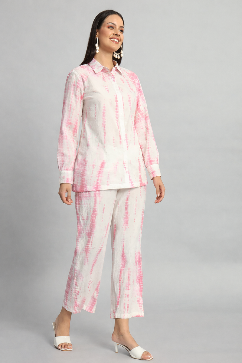 Shibori Pink Ombre Co-ord Set