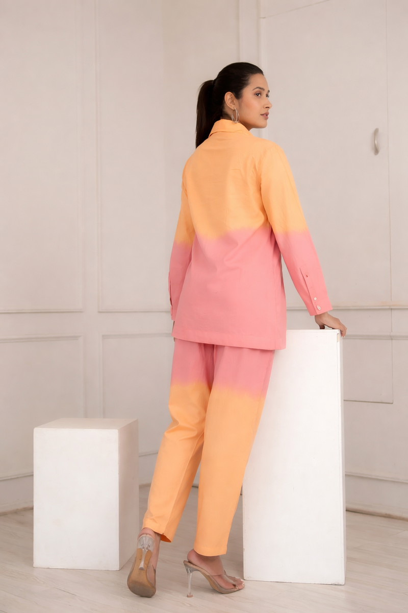Orange Wave Ombre Co-ord Set