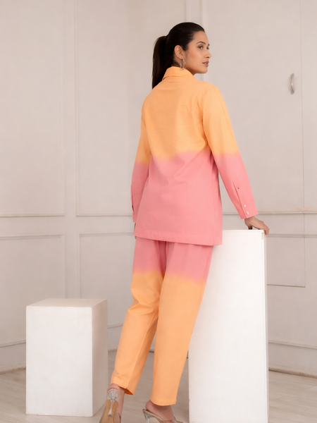 Orange Wave Ombre Co-ord Set
