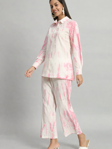 Shibori Pink Ombre Co-ord Set