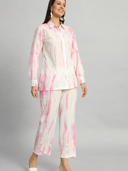 Shibori Pink Ombre Co-ord Set