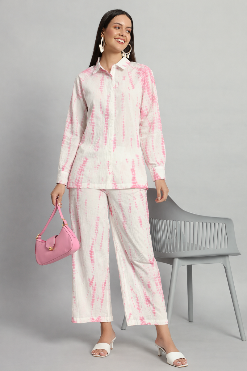 Shibori Pink Ombre Co-ord Set