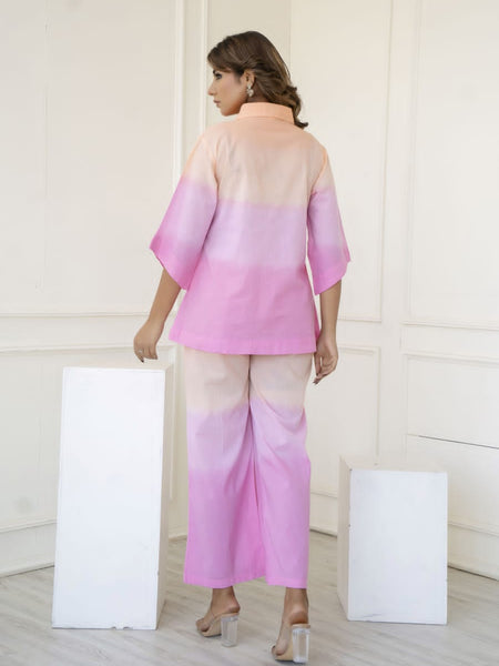 Orange Pink Ombre Co-ord Set