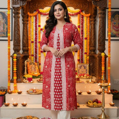 Crimson Elegance Kurta Set