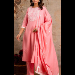 Pastel Embroidered Suit Set