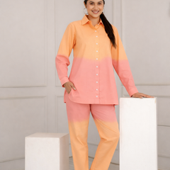 Orange Wave Ombre Co-ord Set