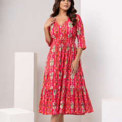 candy bloom midi dress