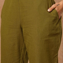 Solid Floral Printed Kurta
