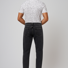 Abstract Line Art Print Men's Shirt