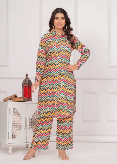 Wavy Wonder Collared Co-ord Set