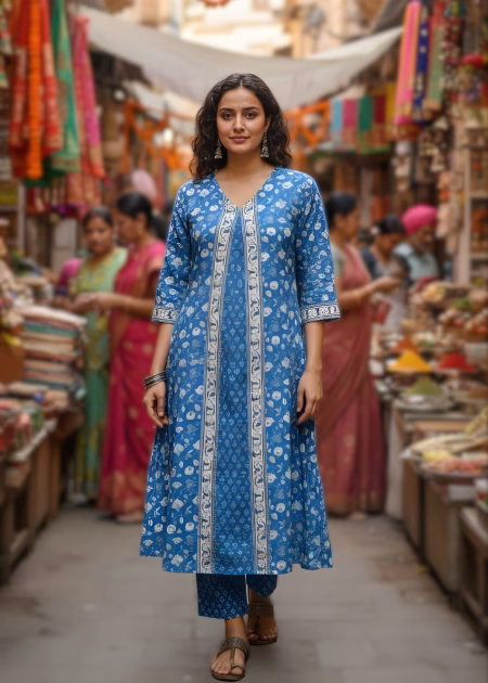 Royal Blue Kurta Set